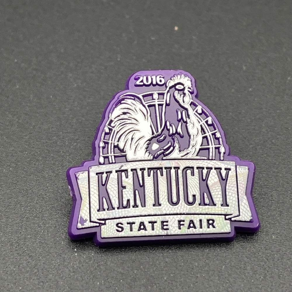 2016 Kentucky State Fair Rooster Plastic Lapel Hat Pin